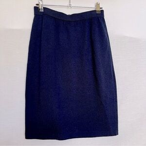 St. John Basic Knit Dark Blue Pencil Skirt